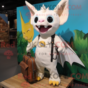 White Fruit Bat mascot...