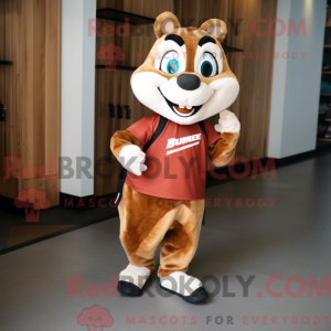 Rust Chipmunk Maskottchen...
