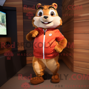 Rust Chipmunk Maskottchen...