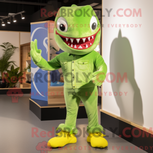 Postava maskota Lime Green...