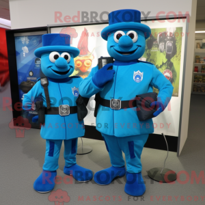 Modrá postava maskota Para...