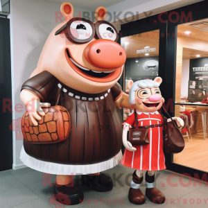 Bbq Ribs mascot costume...
