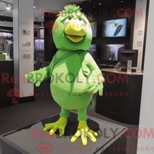 Green Canary mascot costume...