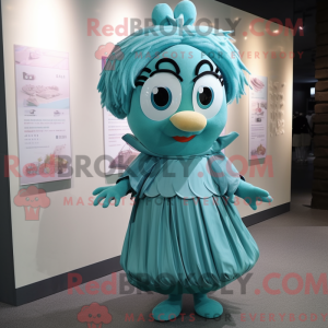 Blågrøn Pho maskot kostume...