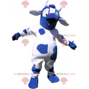 Blauwe koe mascotte - Redbrokoly.com
