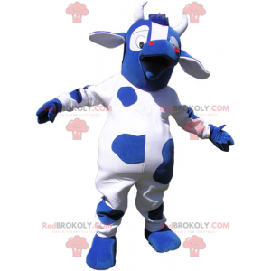 Blue cow mascot - Redbrokoly.com