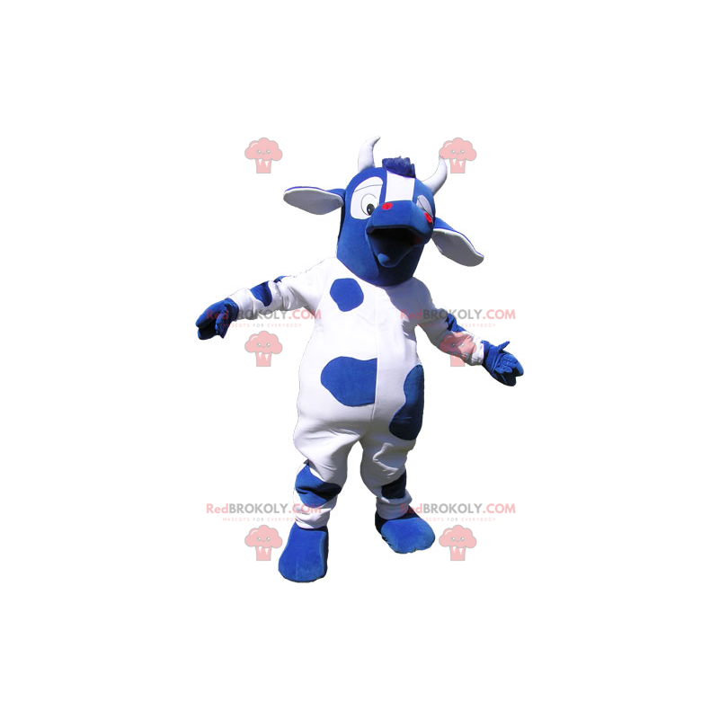 Blauwe koe mascotte - Redbrokoly.com