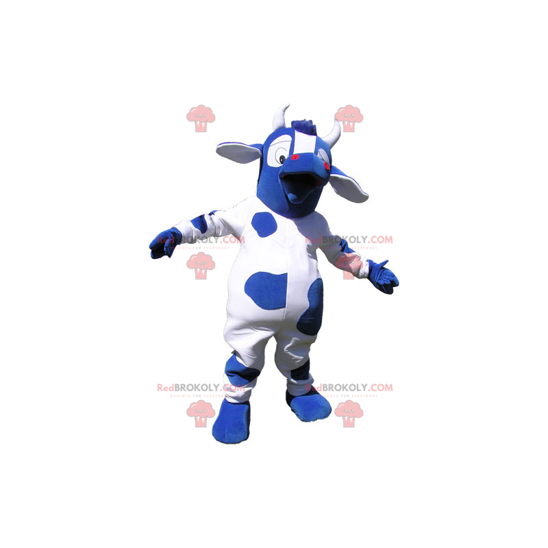Mascote da vaca azul - Redbrokoly.com