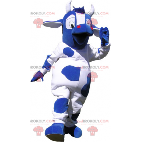 Blauwe koe mascotte - Redbrokoly.com