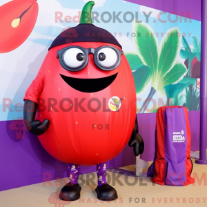 Red Eggplant mascot costume...