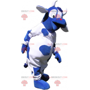 Blue cow mascot - Redbrokoly.com