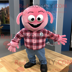 Roze Spider mascottekostuum...