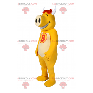 Gelbes Kuhmaskottchen - Redbrokoly.com