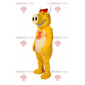 Gelbes Kuhmaskottchen - Redbrokoly.com