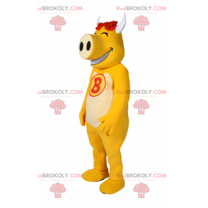 Mascotte della mucca gialla - Redbrokoly.com