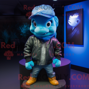 Blue Betta Fish maskot...