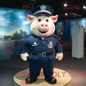 Navy Pig-maskotdraktfigur...
