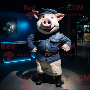 Maskottchenkostüm Navy Pig...