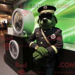 Green Navy Seal maskot...