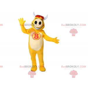 Yellow cow mascot - Redbrokoly.com
