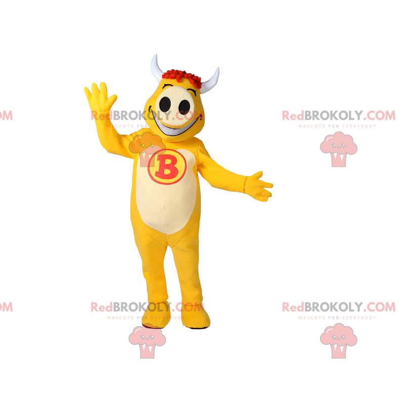 Maskot žlutá kráva - Redbrokoly.com