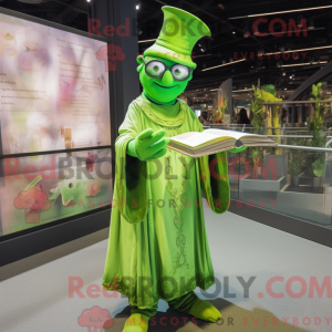 Postava maskota Lime Green...