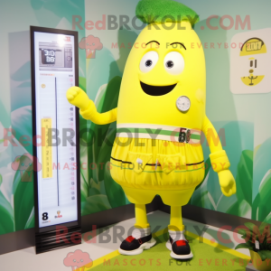 Gele Celery-mascottekostuum...