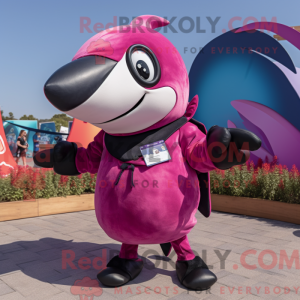 Magenta Killer Whale mascot...