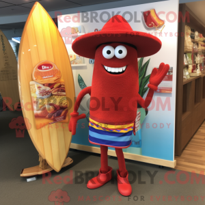 Red Fajitas mascot costume...
