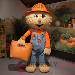 Orange Scarecrow mascot...