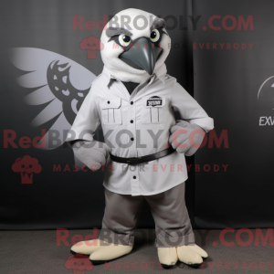 Silver Hawk maskot kostume...