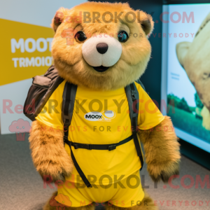 Gul murmeldyr maskot...