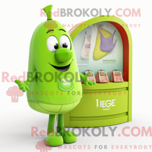 Lime Green Aglet mascot...
