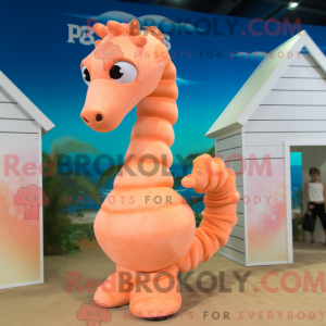 Peach Sea Horse mascotte...
