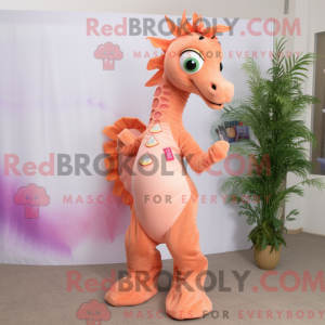 Peach Sea Horse mascotte...