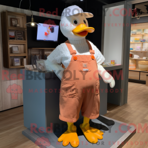 Peach Goose mascottekostuum...