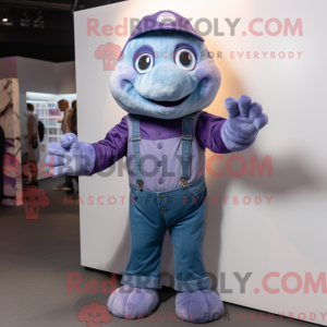 Lilla Turtle maskot kostume...
