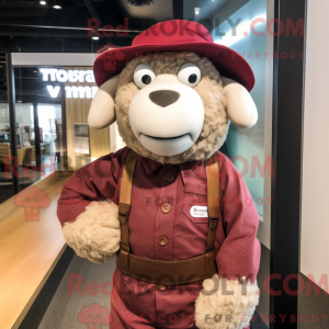 Maroon Merino Sau maskot...