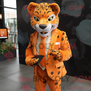 Orange Jaguar mascot...