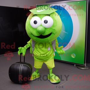 Postava maskota Lime Green...