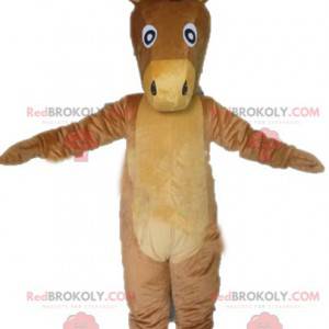 Giant donkey brown and beige horse mascot - Redbrokoly.com