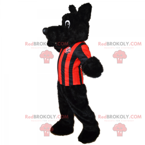 Mascote de Yorkshire em equipamento de futebol - Redbrokoly.com