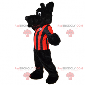 Mascotte dello Yorkshire in abbigliamento da calcio -