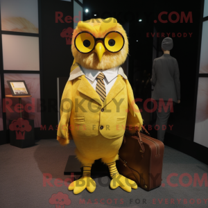 Yellow Owl mascot costume...