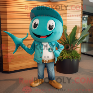 Teal Stingray mascot...