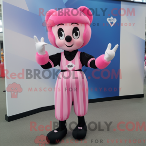 Rosa Mime-maskotdraktfigur...