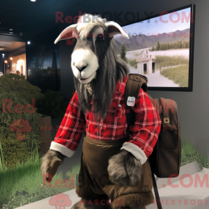 Sort Boer Goat maskot...