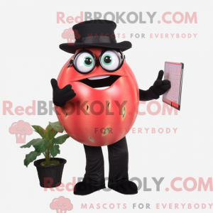 Rosa tomatemaskotdraktfigur...