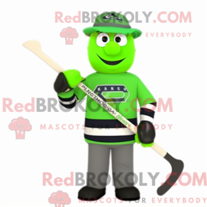 Limegrön ishockeypinne...