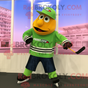 Limegrön ishockeypinne...